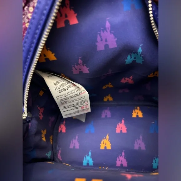 LOUNGE FLY DISNEY PARKS Paris Disneyland 30th Anniversary Sequin Mini Ba…